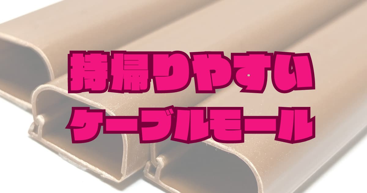 ダイソーの100均「壁用配線カバー(ケーブルモール)」が、電車でも持ち帰りやすい！